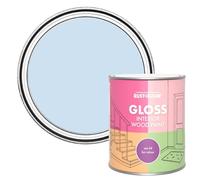 Rust-Oleum Blue Interior Wood Paint in Gloss Finish - Powder Blue 750ml