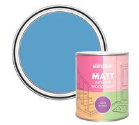 Rust-Oleum Blue Interior Wood Paint in Matt Finish - Cerulean 750ml