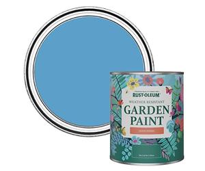Rust-Oleum Blue Mould-Resistant Garden Paint In Satin Finish - Cerulean 750ml
