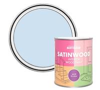 Rust-Oleum Blue Satinwood Interior Wood Paint - Powder Blue 750ml