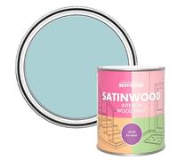 Rust-Oleum Blue Satinwood Interior Wood Paint - Little Cyclades 750ml