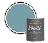 Rust-Oleum Blue Scrubbable Kitchen Cupboard Paint in Satin Finish - Pacific State 750ml