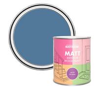 Rust-Oleum Blue Interior Wood Paint in Matt Finish - Blue Silk 750ml