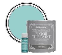 Rust-Oleum Blue Washable Matt Floor Tile Paint - Teal 2.5L