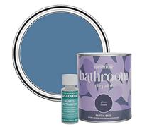Rust-Oleum Blue Water-Resistant Bathroom Tile Paint in Gloss Finish - Blue Silk 750ml