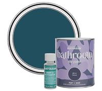 Rust-Oleum Blue Water-Resistant Bathroom Tile Paint in Gloss Finish - Commodore Blue 750ml