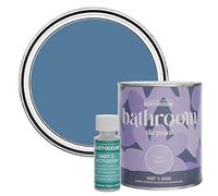Rust-Oleum Blue Water-Resistant Bathroom Tile Paint in Matt Finish - Blue Silk 750ml
