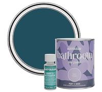 Rust-Oleum Blue Water-Resistant Bathroom Tile Paint in Matt Finish - Commodore Blue 750ml