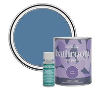 Rust-Oleum Blue Water-Resistant Bathroom Tile Paint in Satin Finish - Blue Silk 750ml