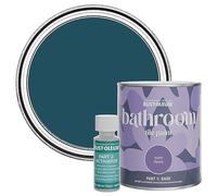 Rust-Oleum Blue Water-Resistant Bathroom Tile Paint in Satin Finish - Commodore Blue 750ml