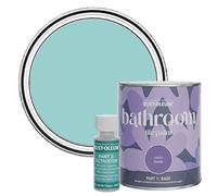 Rust-Oleum Blue Water-Resistant Bathroom Tile Paint in Satin Finish - Teal 750ml