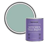 Rust-Oleum Blue Water-Resistant Kitchen Tile Paint in Gloss Finish - Coastal Blue 750ml