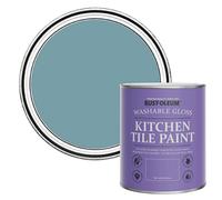 Rust-Oleum Blue Water-Resistant Kitchen Tile Paint in Gloss Finish - Pacific State 750ml