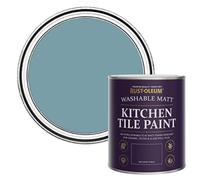 Rust-Oleum Blue water resistant Kitchen Tile Paint in Matt Finish - Pacific State 750ml