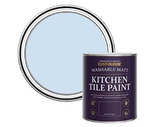 Rust-Oleum Blue water resistant Kitchen Tile Paint in Matt Finish - Powder Blue 750ml