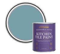 Rust-Oleum Blue water resistant Kitchen Tile Paint in Satin Finish - Pacific State 750ml