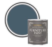 Rust-Oleum Blue Furniture & Skirting Board Paint in Satin Finish - Blueprint 750ml