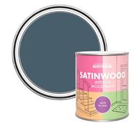 Rust-Oleum Blue Satinwood Interior Wood Paint - Blueprint 750ml