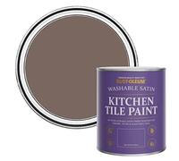 Rust-Oleum Brown water resistant Kitchen Tile Paint in Satin Finish - River’s Edge 750ml