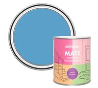 Rust-Oleum Blue Interior Wood Paint in Matt Finish - Cerulean 750ml