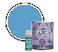 Rust-Oleum Blue Water-Resistant Bathroom Tile Paint in Satin Finish - Cerulean 750ml