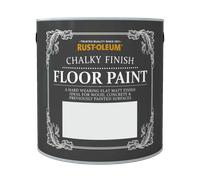 Rust-Oleum White Scratch-Resistant Floor Paint in Matt Finish - Chalk White 2.5L