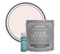 Rust-Oleum Pink Washable Matt Floor Tile Paint - China Rose 2.5L