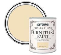 Rust-Oleum Clotted Cream Flat Matt Furniture Paint, 2.5L