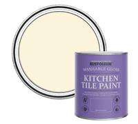 Rust-Oleum Beige Water-Resistant Kitchen Tile Paint in Gloss Finish - Clotted Cream 750ml
