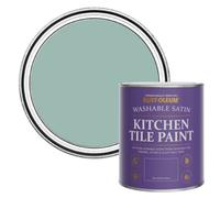 Rust-Oleum Blue water resistant Kitchen Tile Paint in Satin Finish - Coastal Blue 750ml