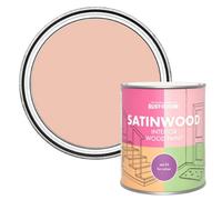 Rust-Oleum Orange Satinwood Interior Wood Paint - Coral 750ml