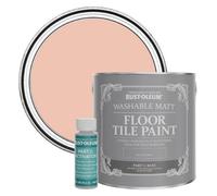 Rust-Oleum Orange Washable Matt Floor Tile Paint - Coral 2.5L