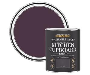 Rust-Oleum Dark Purple Kitchen Cupboard Paint in Matt Finish - Grape Soda 750ml