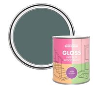 Rust-Oleum Green Interior Wood Paint in Gloss Finish - Deep Sea 750ml