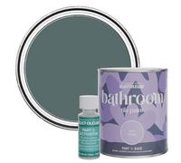 Rust-Oleum Green Water-Resistant Bathroom Tile Paint in Matt Finish - Deep Sea 750ml