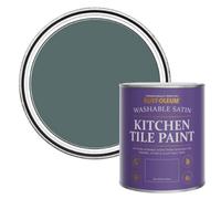 Rust-Oleum Green water resistant Kitchen Tile Paint in Satin Finish - Deep Sea 750ml