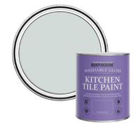 Rust-Oleum Grey Water-Resistant Kitchen Tile Paint in Gloss Finish - Dove 750ml