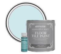 Rust-Oleum Blue Washable Matt Floor Tile Paint - Duck Egg 2.5L