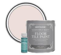 Rust-Oleum Pink Washable Matt Floor Tile Paint - Elbow Beach 2.5L