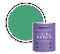 Rust-Oleum Green Water-Resistant Kitchen Tile Paint in Gloss Finish - Emerald 750ml