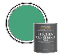 Rust-Oleum Green Scrubbable Kitchen Cupboard Paint in Satin Finish - Emerald 750ml