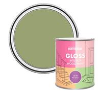 Rust-Oleum Green Interior Wood Paint in Gloss Finish - Familiar Ground 750ml