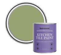 Rust-Oleum Green Water-Resistant Kitchen Tile Paint in Gloss Finish - Familiar Ground 750ml