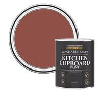 Rust-Oleum Red Kitchen Cupboard Paint in Matt Finish - Fire Brick 750ml
