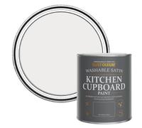 Rust-Oleum Grey Scrubbable Kitchen Cupboard Paint in Satin Finish - Fleur 750ml