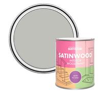 Rust-Oleum Grey Satinwood Interior Wood Paint - Flint 750ml