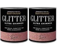 Rust-Oleum Glitter Paint Ultra Shimmer Rose Wall & Furniture Paint (Pack of 2)