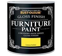 Rust-Oleum Yellow Furniture & Skirting Board Paint in Gloss Finish - Lemon Sorbet 750ml