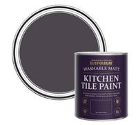 Rust-Oleum Purple water resistant Kitchen Tile Paint in Matt Finish - Grape Soda 750ml