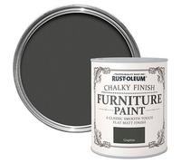 Rust-Oleum Graphite Chalky Effect Matt Multi-Room Furniture Paint, 750Ml